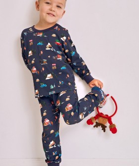 Пижама для мальчиков из хлопка с кофтой и штанами