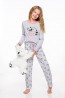 Детская хлопковая пижама для девочек с принтом TARO 2252/2253 19/20 MAJA - фото 3