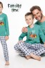 Детская хлопковая пижама для мальчиков с принтом и штанами в клетку TARO 2342/2343 19/20 LEO - фото 3