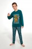 Хлопковая пижама для мальчиков с брюками и лонгсливом с новогодним принтом Cornette 593/966 cookie 4  - фото 1