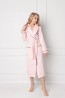 Женский длинный хлопковый халат ARUELLE Q pink - фото 1