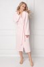 Женский хлопковый длинный халат с карманами ARUELLE Marshmallow long pink - фото 4