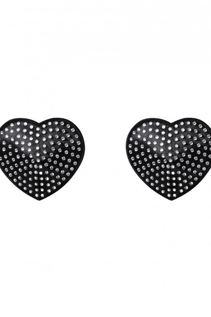 Самоклеящиеся многоразовые пэстисы в виде сердечек Obsessive A750 nipple  - фото 1