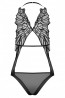 Прозрачное боди стринг с крылышками Obsessive ALIFINI - фото 6