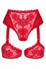 Женские красные эротические трусы с подвязками для чулок Obsessive Belovya panties  - фото 3