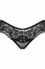 Женские черные кружевные трусики средней посадки Obsessive Maderris panties  - фото 3