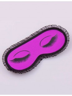 Мягкая фиолетовая маска для сна с глазками