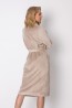 Классический женский халат на запахе с поясом Aruelle Keira brown 22/23  - фото 3