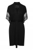 Черный женский халат из вискозы Esotiq 38662 ETANA - фото 4