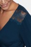 Синий женский халат из вискозы с длинным рукавом Esotiq 38992 EVIE - фото 3
