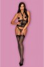 Сексуальный корсет с трусиками стрингами и ремнями для чулок Obsessive Strapelie corset  - фото 2