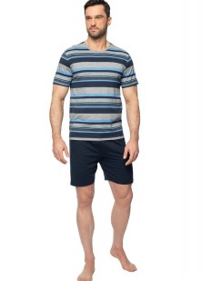 Летняя мужская хлопковая пижама с шортами