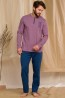Мужская брючная пижама с лиловой кофтой KEY MNS 347 20/21 - фото 1