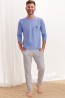 Мужская хлопковая пижама с брюками Taro KAROL 1006/1007 aw20/21 - фото 1