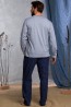 Мужская хлопковая пижама с фланелевыми брюками KEY MNS 457 20/21 - фото 2