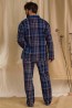 Мужская фланелевая пижама со штанами и рубашкой в клетку Key MNS 466 20/21 - фото 2