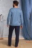 Хлопковая мужская брючная пижама с лунным принтом KEY MNS 468 20/21 - фото 2