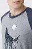 Хлопковая мужская пижама с принтом волка KEY MNS 704 18/19 - фото 3