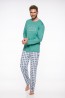 Хлопковая мужская пижама с клетчатыми штанами TARO 2264 19/20 LEO - фото 3