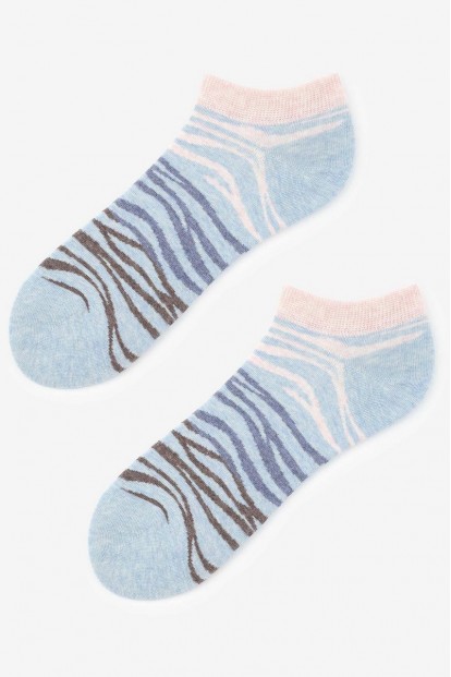 Женские хлопковые носки с принтом Marilyn Footies zebra 2  - фото 1