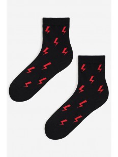 Женские хлопковые носки с красными молниями