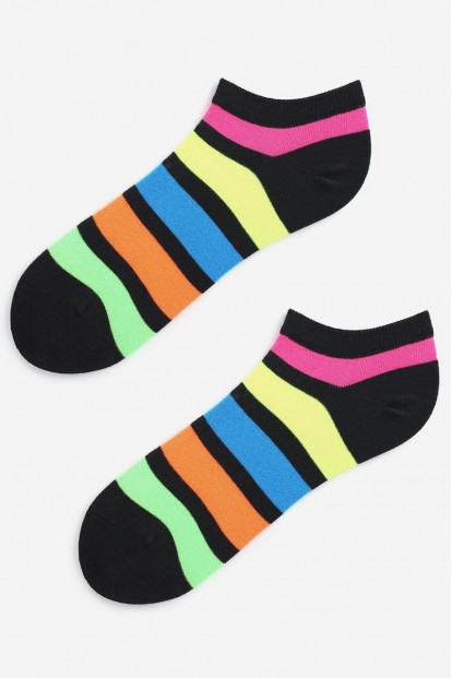 Женские носки в цветную полоску Marilyn RAINBOW footies - фото 1