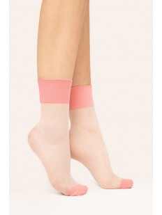 Эластичные носочки  с декорированными резинкой и мыском 30 DEN