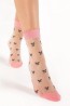 Телесно-розовые женские тонкие прозрачные носки с рисунком Fiore 1145/g hey baby 15 den  - фото 1