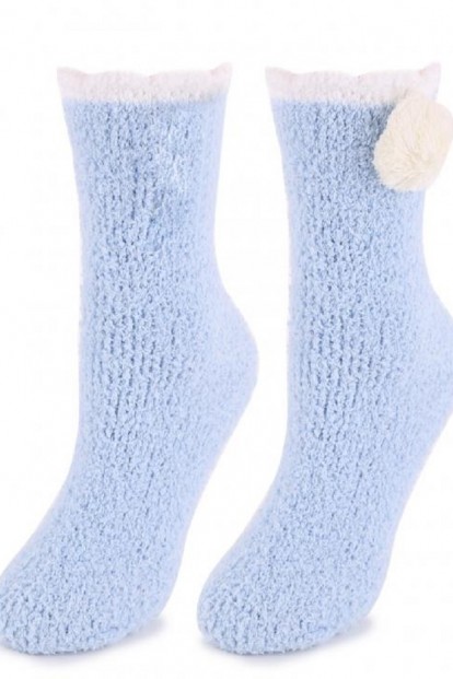 Теплые женские высокие махровые носки с бубоном Marilyn COZZY R44 - фото 1