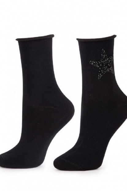 Хлопковые женские носки со звездой Marilyn Cotton NIGHTS STARS - фото 1