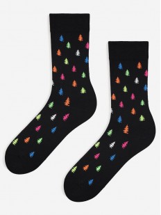 Хлопковые мужские носки с цветными елочками