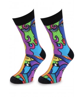 Мужские носки с цветным принтом в стиле Пикассо