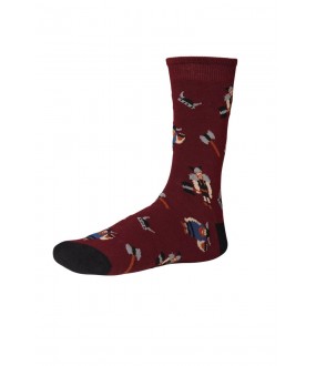 Теплые мужские носки с цветным принтом викинги