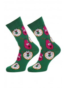 Цветные хлопковые мужские носки с пончиками