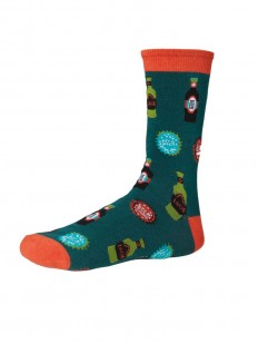 Теплые мужские носки с цветным принтом в продуктовой тематике