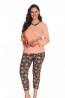 Женская хлопковая пижама с укороченными брюками Taro 2809 aw22/23 luna  - фото 1