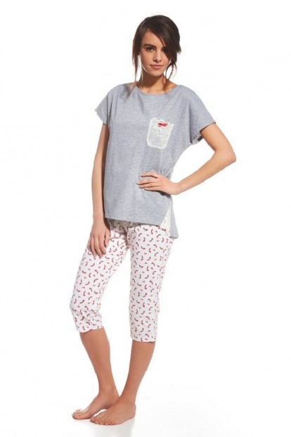 Женская хлопковая пижама с бриджами и свободной футболкой CORNETTE 054 NELLY - фото 1