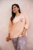 Женский хлопковый пижамный комплект из брюк и кофты с рукавом 3/4 Taro 3010/3017 melissa - фото 2