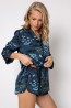 Женская атласная пижама с шортами и рубашкой на пуговицах  Aruelle Leonie 22/23  - фото 2