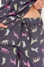 Женская хлопковая пижама с укороченными брюками и лонгсливом Taro 2985 aw23/24 luiza - фото 2