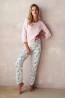 Женский хлопковый пижамный комплект из брюк и кофты с рукавом 3/4 Taro 2990/3008 amora - фото 1