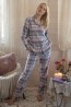 Фланелевая брючная женская пижама в клетку Key LNS 423 B21 - фото 4