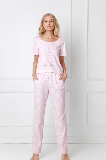 Женская розовая пижама с брюками Aruelle Bonnie pink - фото 1