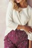 Женский хлопковый пижамный комплект из брюк и кофты с рукавом 3/4 Taro 2994/3005 estella - фото 2