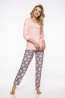 Женская хлопковая пижама с принтованными штанами TARO 2312 19/20 IRMA - фото 1