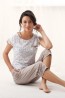 Хлопковая женская пижама из футболки с бриджами LUNA 570 - фото 1