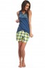 Хлопковая женская пижама с яркими шортами в клетку Cornette 659 - фото 1