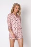 Женская пижама с рубашкой и шортами с рисунком в горошек Aruelle Lauren 22/23 - фото 1