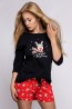 Женская ноговодняя пижама с красными шортами Sensis CUPID - фото 1
