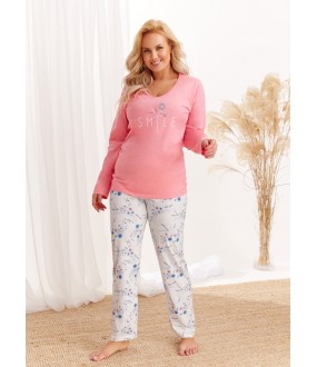 Женская пижама с цветочным рисунком: штаны и кофта